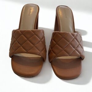 Elegant Brown Quilted Heels